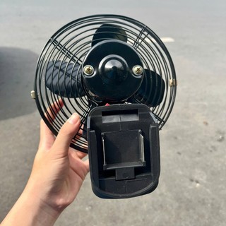 Quạt  Dùng PIn Lồng Sắt Chân Phổ Thông  - Đế Pin 21V - 2 Mức Gió, Sử Dụng Liên Tục 2 - 3 Tiếng, Kích Thước 8 Inch