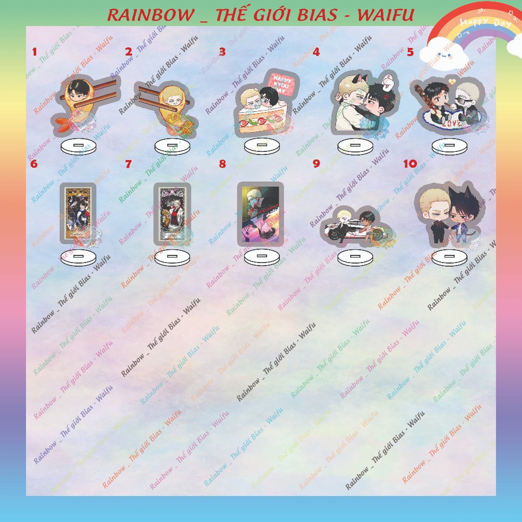 Standee mica Shutline 5cm, mô hình acrylic Đường tiếp giáp manhwa bl