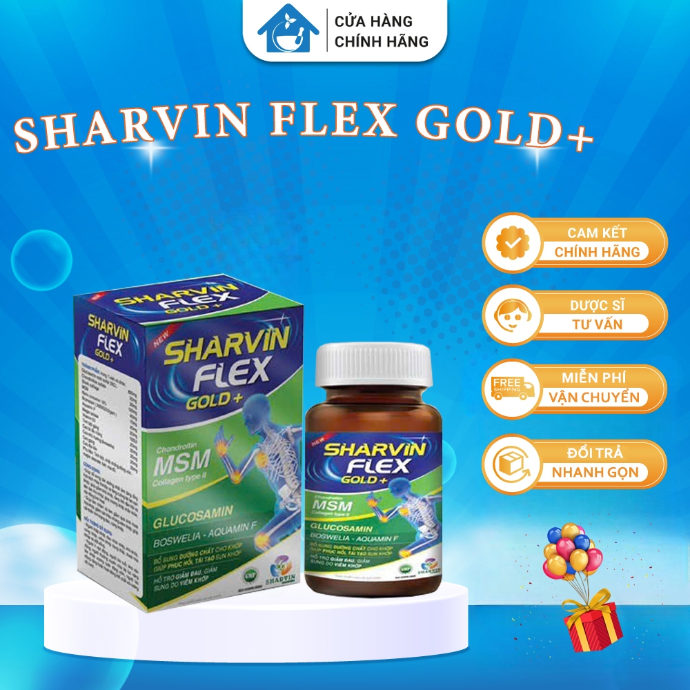 Viên dưỡng khớp Sharvin Flex Gold + hộp 30 viên hỗ trợ bổ sung dưỡng chất cho khớp