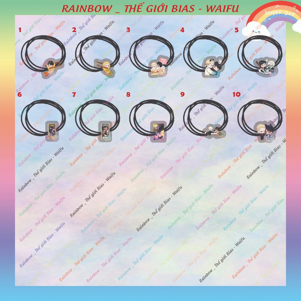 Kẹp tóc mica Shutline, cột tóc acrylic Đường tiếp giáp manhwa bl, kẹp lò xo