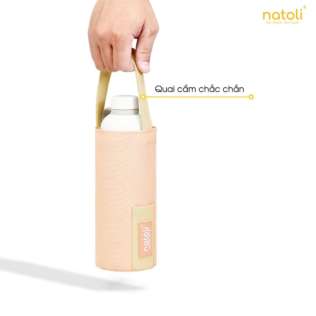Túi đựng bình giữ nhiêt NATOLI, chất vải dày dặn có quai xách đựng ly cốc, bình nước cao cấp BST Sturdy Bottle Pouch T29 | BigBuy360 - bigbuy360.vn