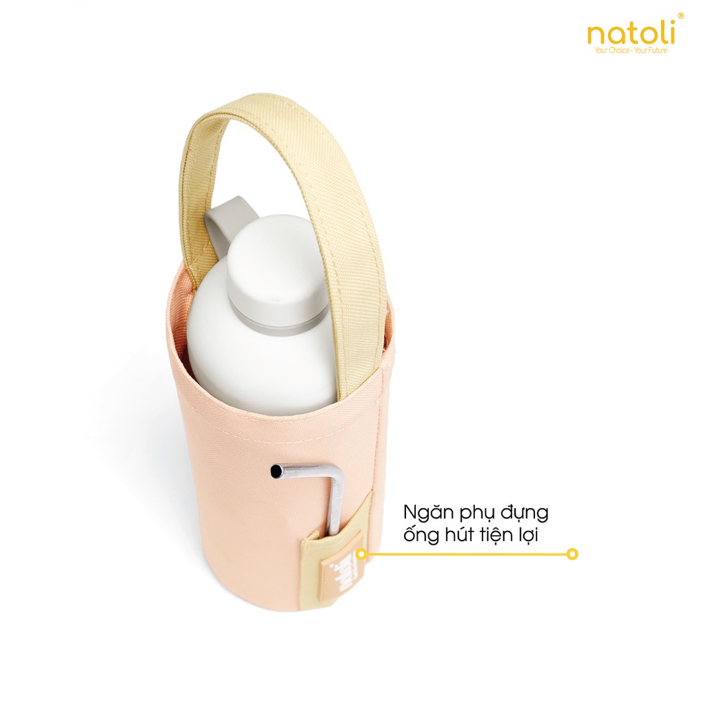 Túi đựng bình giữ nhiêt NATOLI, chất vải dày dặn có quai xách đựng ly cốc, bình nước cao cấp BST Sturdy Bottle Pouch T29 | BigBuy360 - bigbuy360.vn