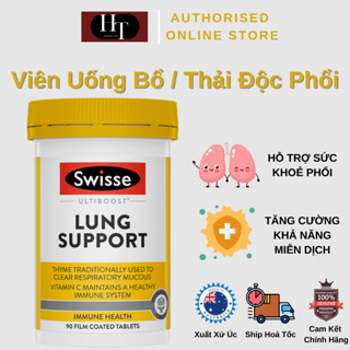 Swisse Ultiboost Lung Support - Viên Uống Bổ / Thải Độc Phổi - 90 Viên