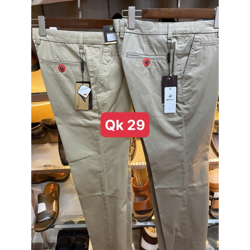 Quần Kaki Desert_ QK1-29  CHẤT LIỆU MỎNG THOÁNG MÁT CÓ LY VÀ KHÔNG LY
