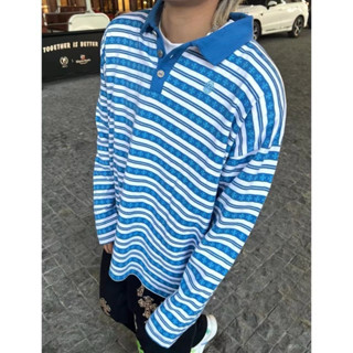   ORDER  CHROME HEART LONGSLEEVE POLO - Áo Thun Dài Tay Hoạ Tiết Kẻ Ngang Streetwear Unisex Nam Nữ 