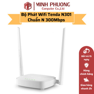 Bộ Phát WiFi Tenda N301 Chuẩn N Tốc Độ 300Mbps - Hàng Chính Hãng