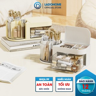  Hộp đựng trang sức mỹ phẩm dụng cụ trang điểm phụ kiện makeup LADOHOME JX2410 