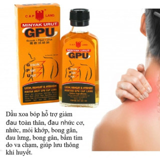 Dầu gừng xoa bóp nóng GPU Minyak Urut Thái Lan 60ml