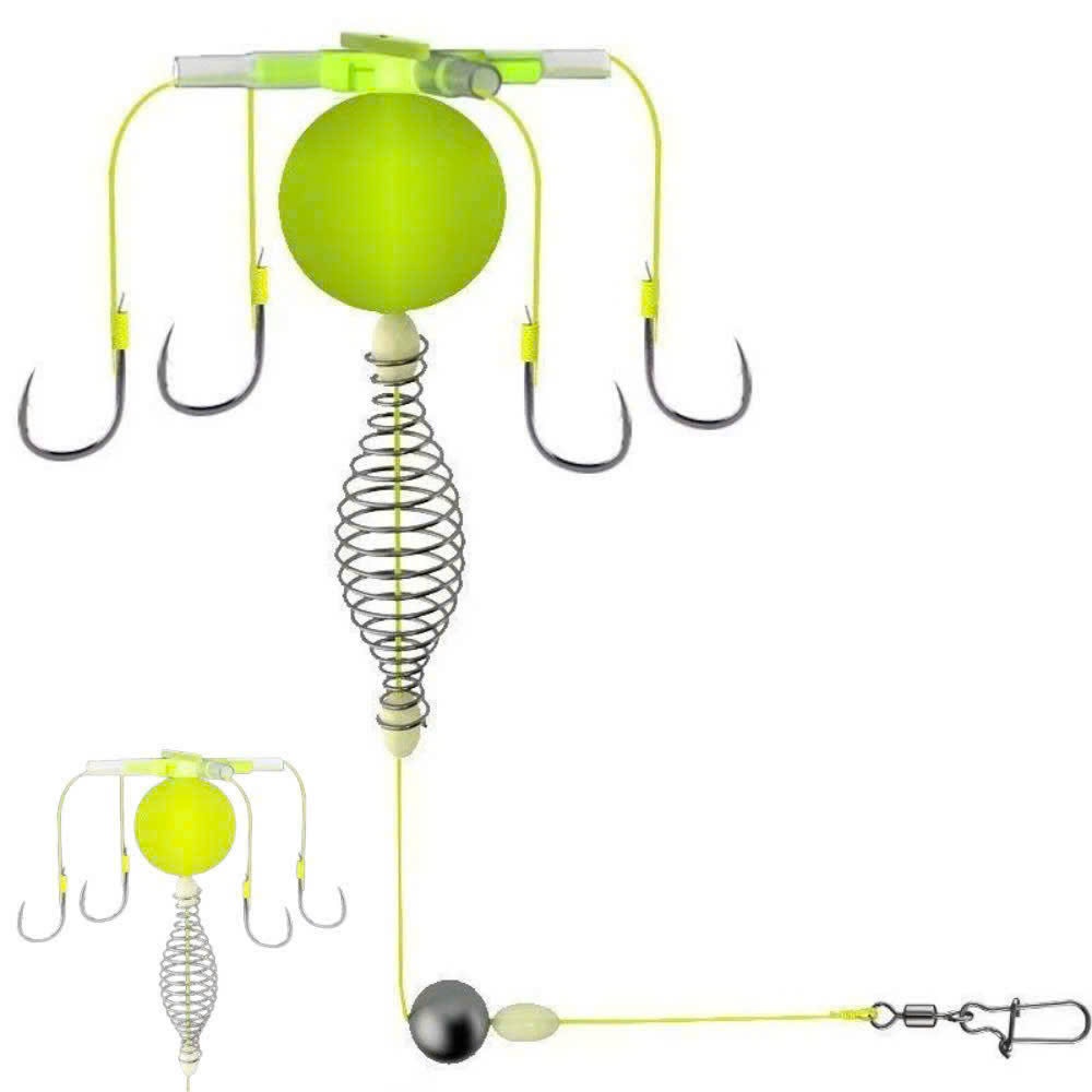 Lưỡi Câu Cá Mè 4 Móc Chống Rối Câu Ngược Đáy Thế Hệ Mới, Lưỡi Lăng Xê Câu Đáy , Lưỡi Câu Bom Mè