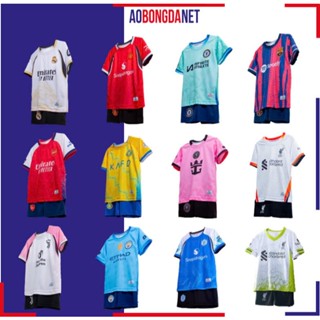 Quần Áo Đá Bóng Trẻ Em Winsport Clb Mu Real Arsenal Al Nassr Man City Mùa 25-26, Đồ Đá Banh Cho Bé Vải Thun Cao Cấp
