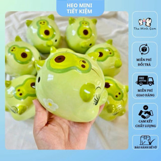 Heo lỗ tròn vẽ kĩ/ ống heo tiết kiệm gốm sứ Bát Tràng cao cấp/ ống heo cao cấp lỗ tròn/ lợn đất tiết kiệm/ lợn đất