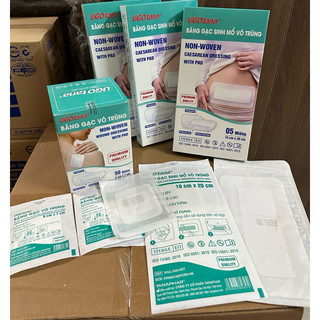  ✅COMBO 05 miếng  Miếng dán gạc dán dán vết thương vô trùng UGOTANA,Miếng băng dán kèm gạc hút dịch vết thương mổ UGOTANA 