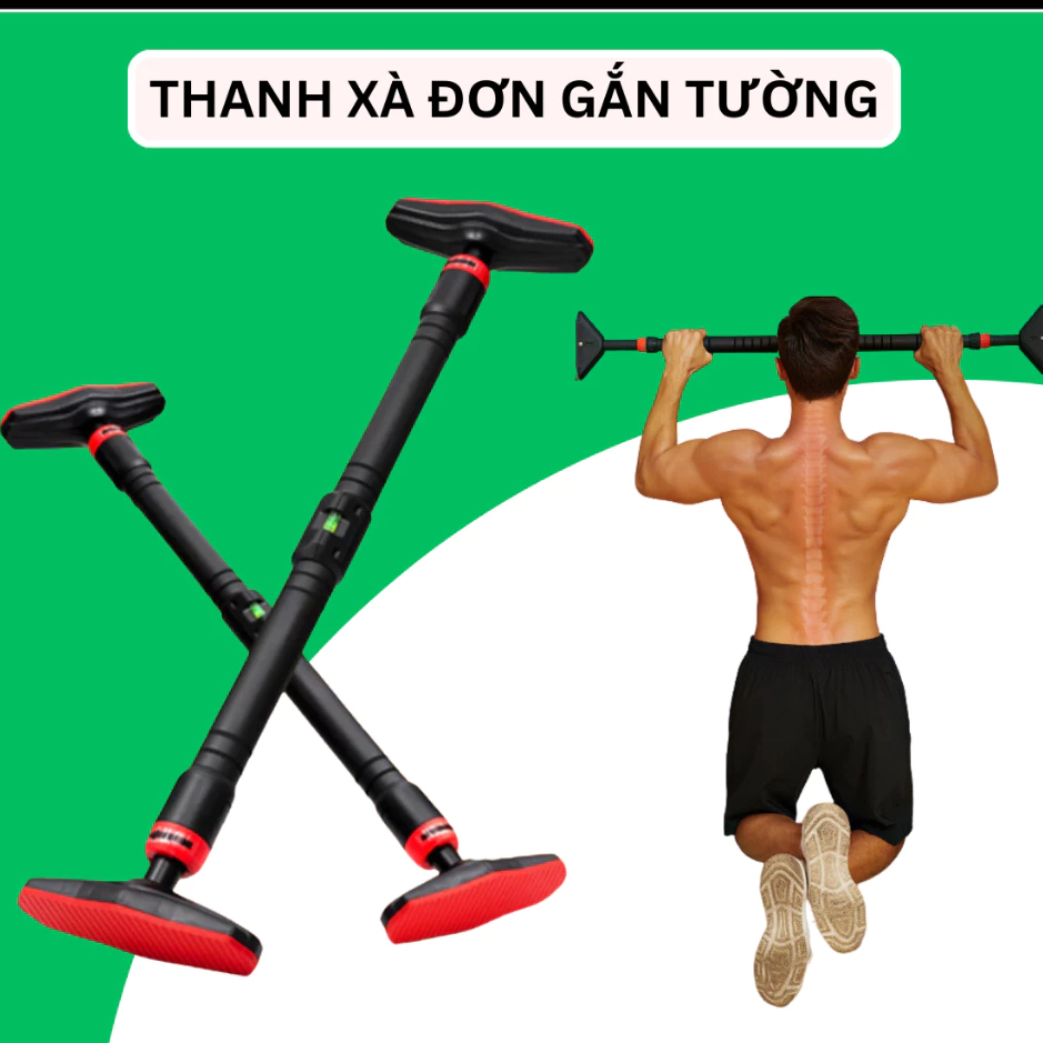Xà Đơn Treo Tường 60 - 80cm -100cm - 130cm Tập luyện tăng sức bền Giá Tốt Nhất