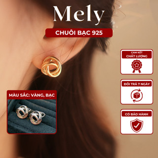 Bông tai mạ vàng dáng tròn Vintage phong cách Hàn Quốc dành cho nữ - Mely H87