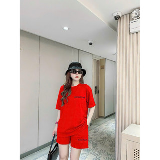 sét bộ short cotton thêu logo