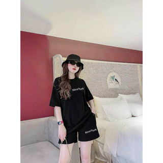 sét bộ short cotton thêu logo