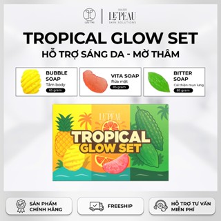  MUA 1 TẶNG 2 Combo 3 Xà bông tắm trắng LE'PEAU bubble soap cục xà phòng tẩy da chết kích trắng da body 