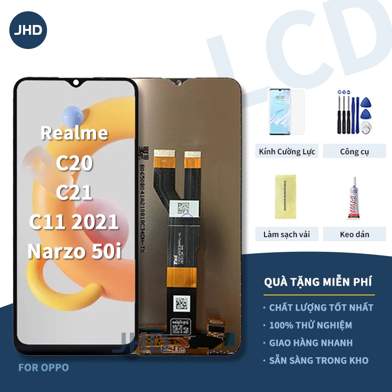 Dành Cho Oppo Realme C11 2021 C20 C21 Narzo 50i RMX3201 Lắp ráp màn hình LCD thay thế