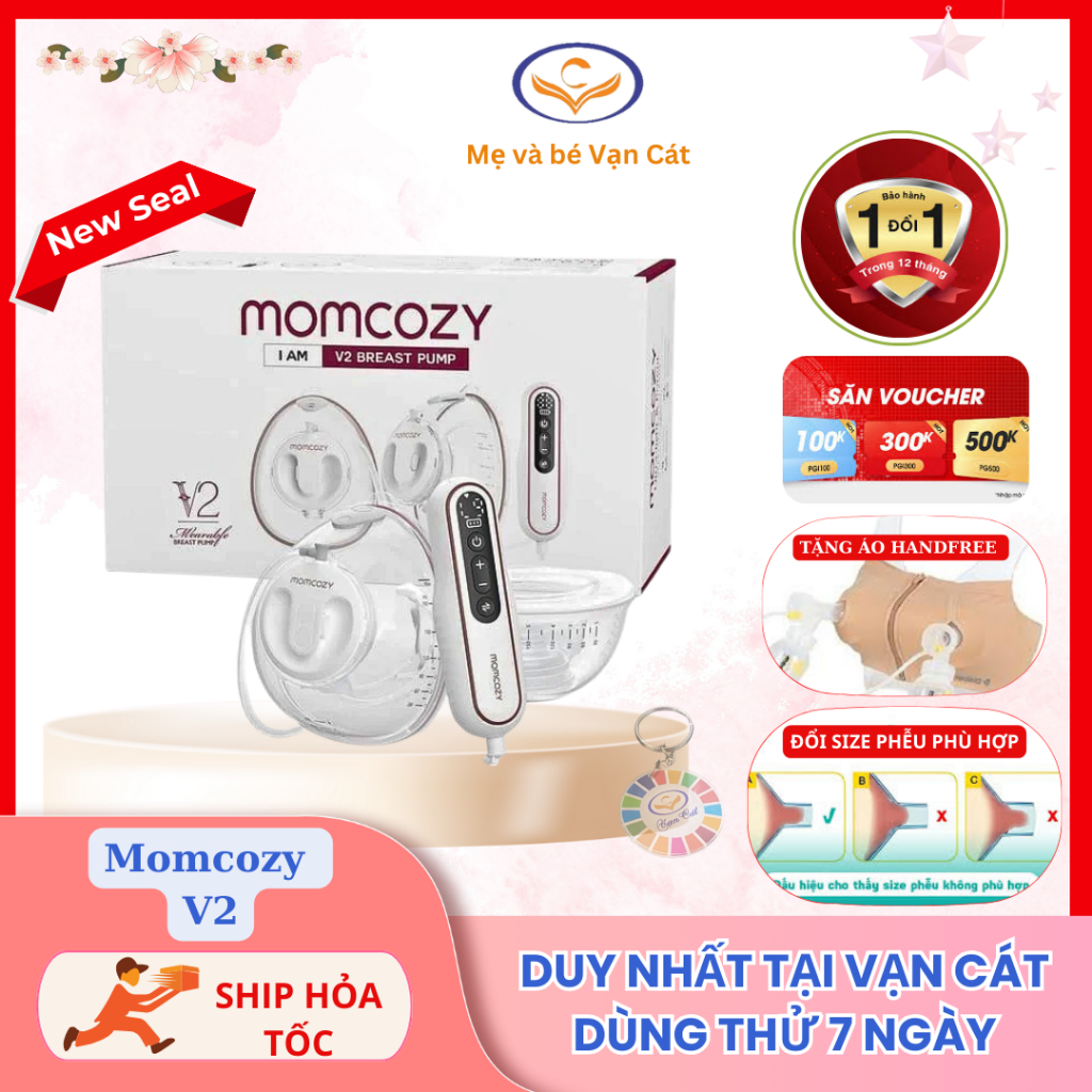Máy Hút Sữa Momcozy V2 New Chính Hãng, Rảnh Tay