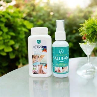 Combo 2 lọ phèn chua ( 1 lọ bột đầu rắc 100g+ 1 lọ xịt 60ml) khử mùi hôi nách, hôi chân