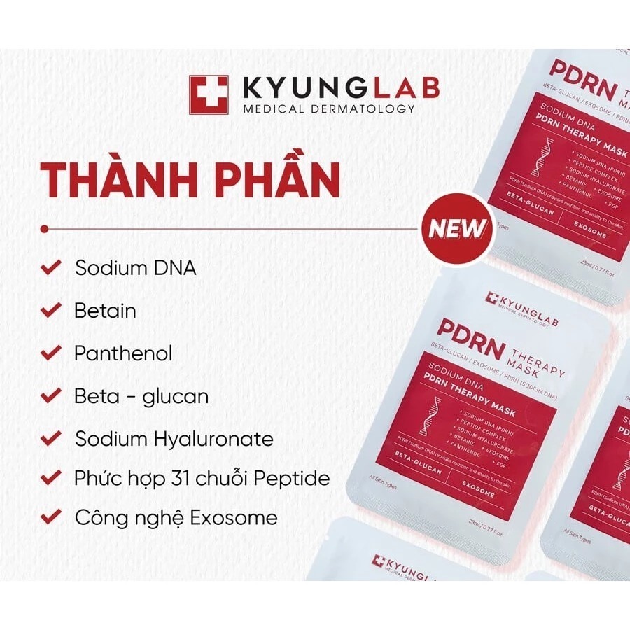 [Giá Sốc] Mặt Nạ PDRN Kyunglab PDRN Therapy Mask 23ml cấp ẩm chuyên sâu | Cây Rơm Cosmetics