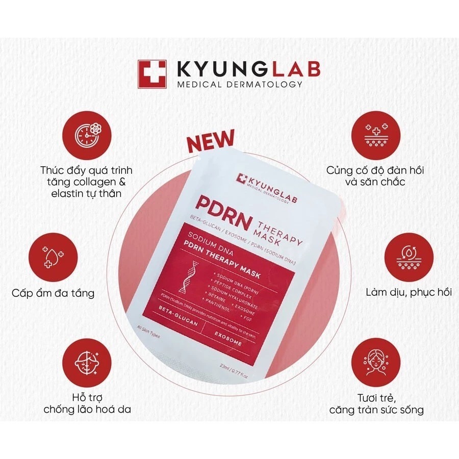 [Giá Sốc] Mặt Nạ PDRN Kyunglab PDRN Therapy Mask 23ml cấp ẩm chuyên sâu | Cây Rơm Cosmetics