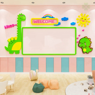  Tranh dán tường mica dán nổi bảng tin khủng long trang trí bảng tin thông báo khen thưởng ở lớp trường học công ty 