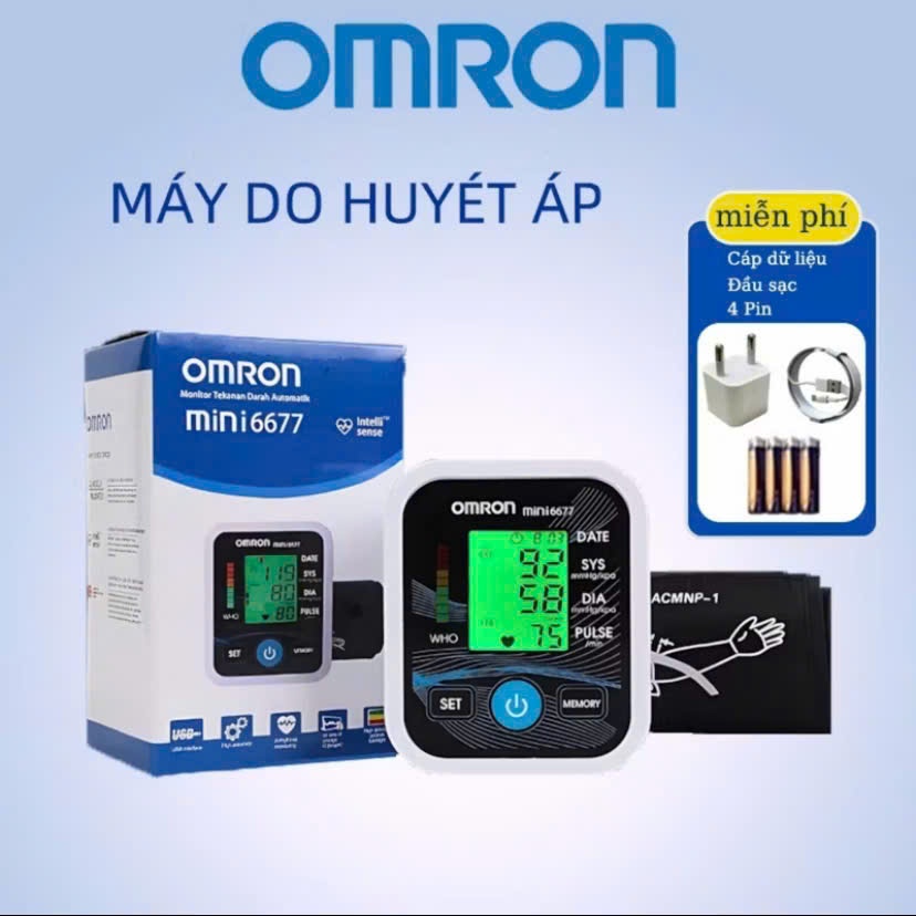 (Chính Hãng) Máy Đo Huyết Áp OMRON Nhịp Tim Điện Tử Đo Bắp Tay Tự Động Cao Cấp Chuẩn Xác - Gia Dụng 1971