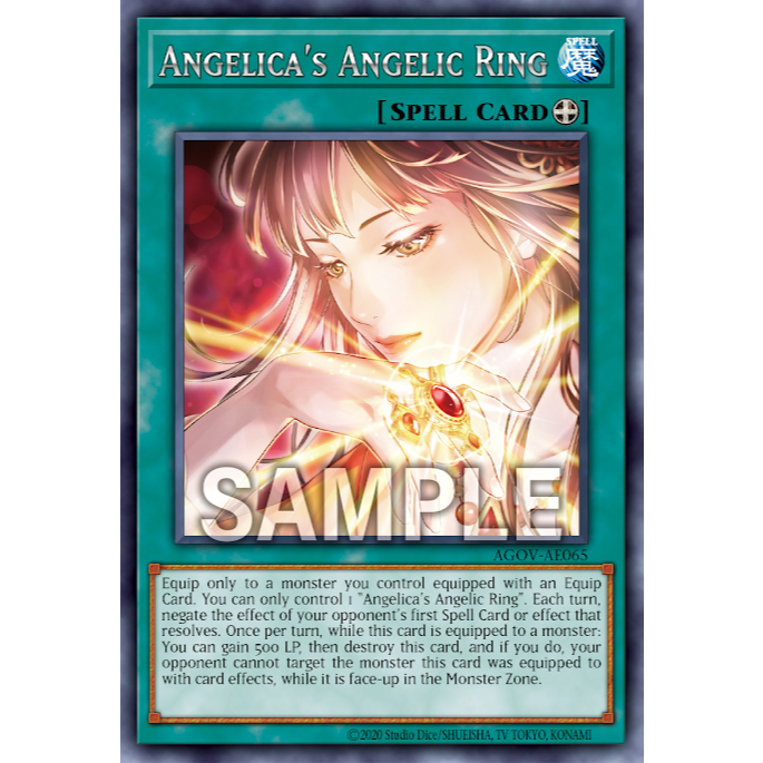Thẻ bài YUGIOH - AE - Angelica's Angelic Ring - AGOV-AE065 - Rare - Equip Spell