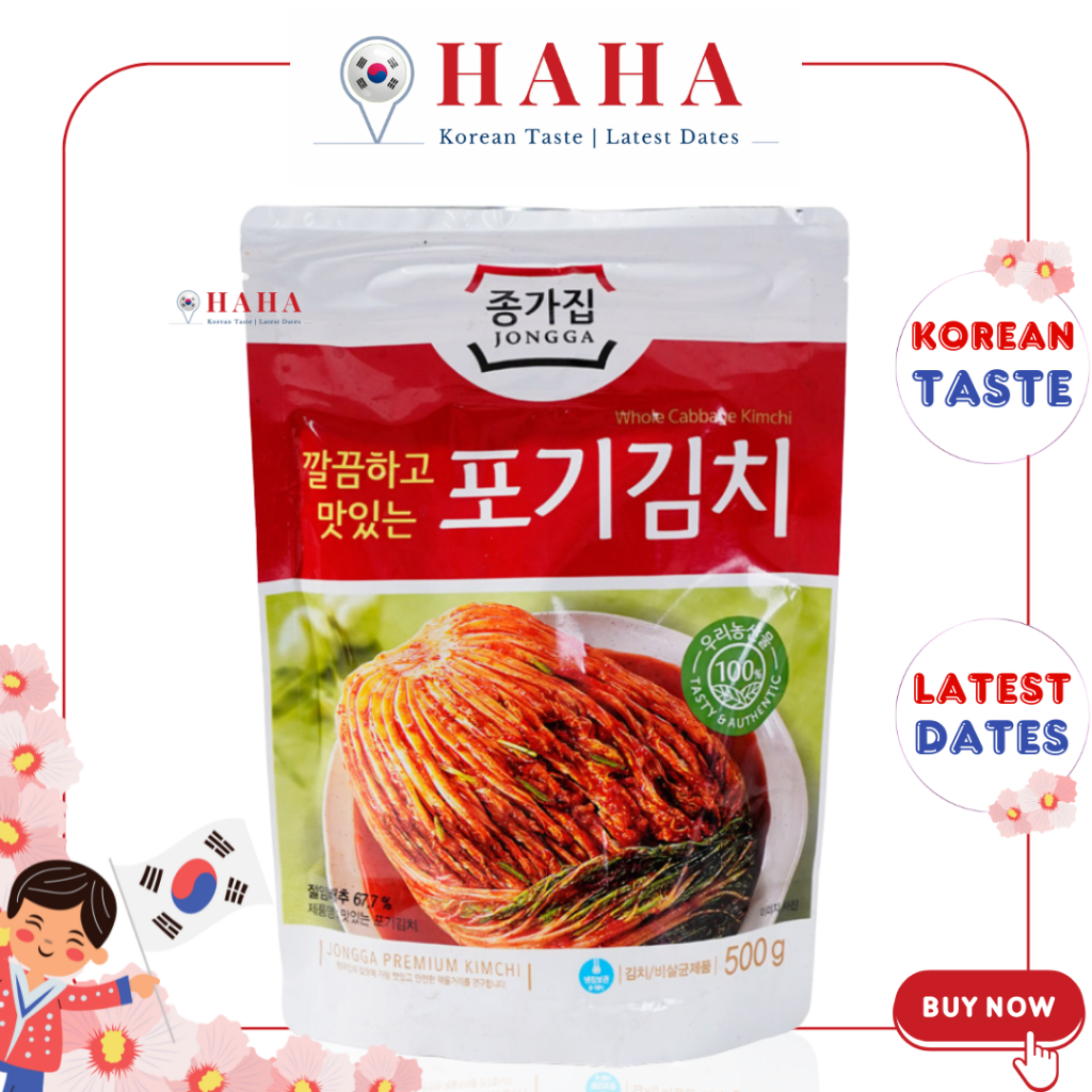 Kim chi cải thảo nguyên cây nhập khẩu hàn quốc JONGGA WHOLE CABBAGE KIMCHI 500g