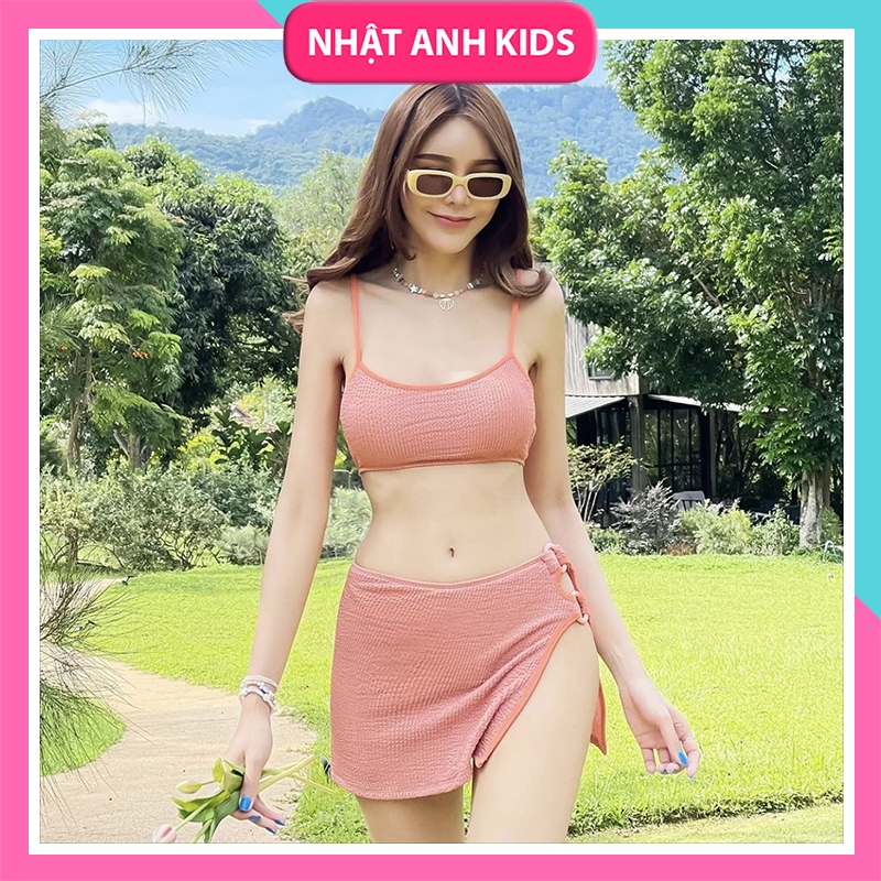 👙 Set Bikini 3 Mảnh Nữ Phong Cách Hàn Quốc - Kín Đáo Mà Vẫn Gợi Cảm, Hàng Quảng Châu Cao Cấp | BigBuy360 - bigbuy360.vn