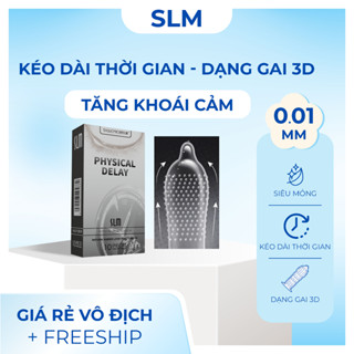 Bao Cao Su Kéo Dài Quan Hệ Có Gai SLM Siêu Mỏng 001, Nhiều Gel - Hộp 10 BCS