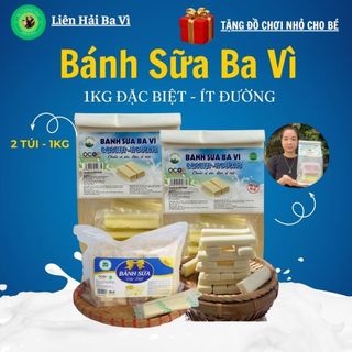  1Kg Bánh Sữa Ba Vì Đặc Biệt Nhiều Sữa 2 Túi 85 - 90 Thanh Kẹo Sữa Tươi Cô Đặc Đặc Sản Ba Vì Milk 