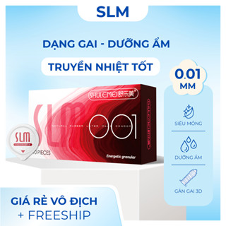 Bao Cao Su Có Gai SLM Energetic Granular 001 - Siêu Mỏng 0.01mm, Size 52mm - Gai Hạt Lớn