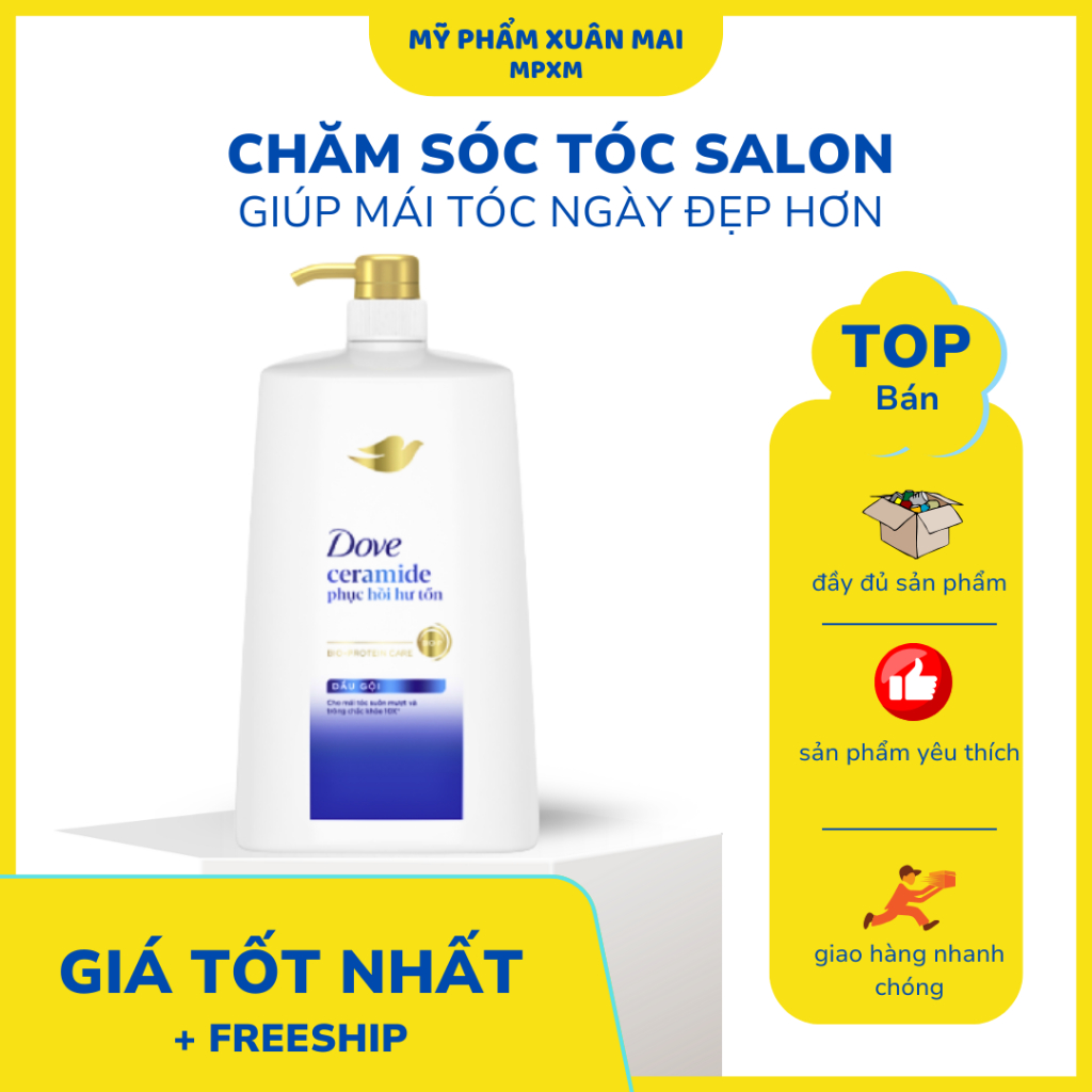 Dầu gội Dove Ceramide phục hồi hư tổn 1,4kg MPXM