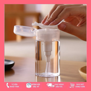  Lọ Chiết Có Nút Nhấn Đựng Cồn Mỹ Phẩm Axeton Nước Tẩy Trang Toner Chai Nhựa Nhún Triết Dung Dịch 