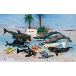  Mô Hình Đồ Chơi Sinh Vật Biển Cả - Mô Hình Cá Voi Cá Mập Rùa Biển Cá Hề - Quà Tặng Sinh Nhật Trang Trí Sa Bàn 