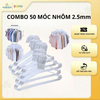  Combo 50 Móc Nhôm Phơi Quần Áo Móc Treo Quần Áo Móc Treo Đồ Nhẹ Chống Gỉ,dày 2.5mm 