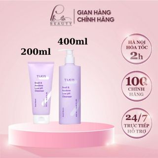 Sữa Rửa Mặt Tiam Ốc Sên Làm Dịu Và Phục Hồi Dành Cho Da Nhạy Cảm TIA’M Snail & Azulene Low pH Cleanser 200ml