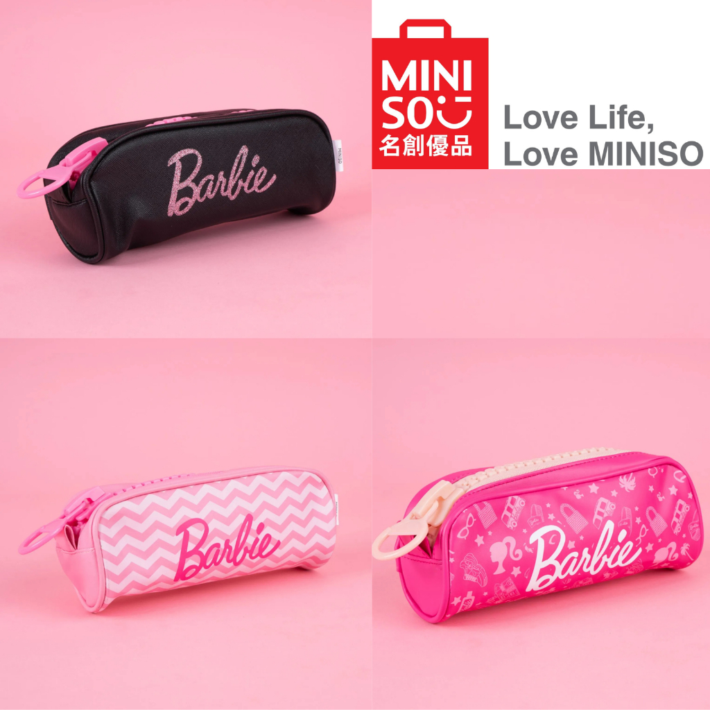 Hộp bút chì / Hộp đựng đồ dùng Barbie đóng mở rộng tổng hợp màu Hồng/ Đen 21x5.5x8 cm