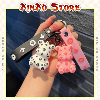  Móc khóa thời trang Gấu LV chất chơi dễ thương Hot trend mới nhất trang trí chìa khóa túi xách MK77 