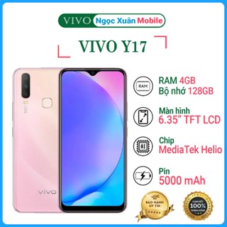 Điện thoại Vivo Y17 Ram thực 4GB/128GB - 2sim - Full chức năng, Pin 5000 mAh - Bảo hành 3 tháng