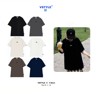 (FULL BOX) Áo Thun Basic Logo Cao Su Vstyle Unisex Nam Nữ Local Brand