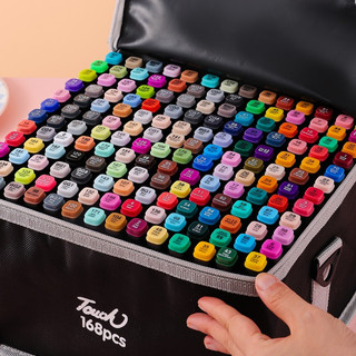 Bút màu dạ marker 48 80 cây màu Touch tặng kèm túi (48pcs 80pcs) họa cụ tô màu dạ vẽ tranh anime
