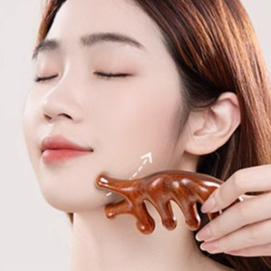 Lược gỗ Đàn Hương Đỏ 2 đầu massage mặt và đầu cao cấp lược gỗ đan hương thậ phiên bản nâng cấpt