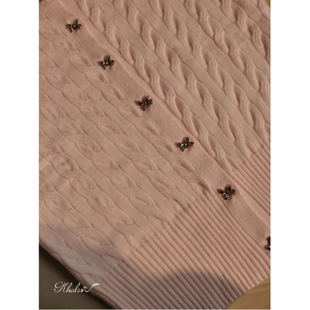 Áo len cho nữ, Áo len cúc nơ xinh xắn màu hồng thời thượng sang chảnh đi chơi hot trend 2025  h7 | BigBuy360 - bigbuy360.vn