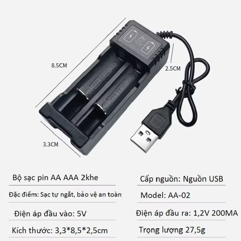 SẠC PIN AA - AAA 1.2-1.5V