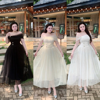  đầm công chúa ren kèm cham 55-90kg M L xl xxl QUỲNH NHƯ BIGSIZE 