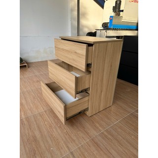  Tủ gỗ Mdf đa năng có 3 ngăn kéo đựng đồ kích thước 60*40*80cm ván dày 17mm 