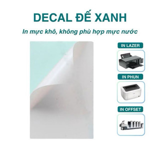 Giấy Decal A5 đế xanh xấp 100 tờ